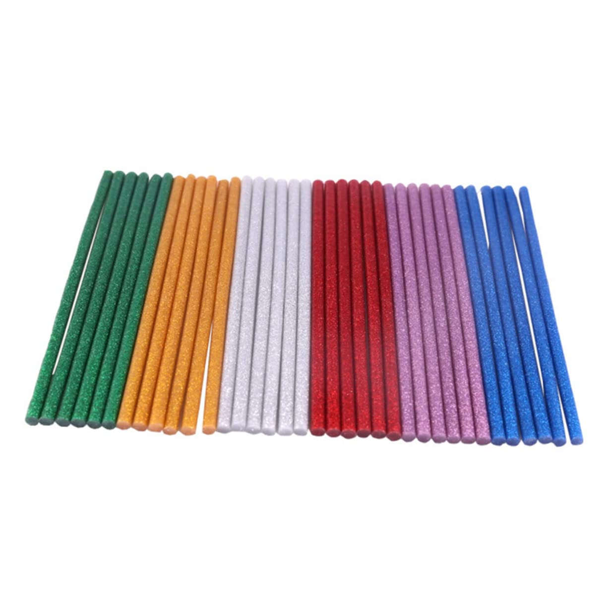60 Pcs Glitter Hot Melt Glue Sticks for DIY Crafts 7mm Colorful Glow Dark Adhesive for Art Projects and Home Decorations
