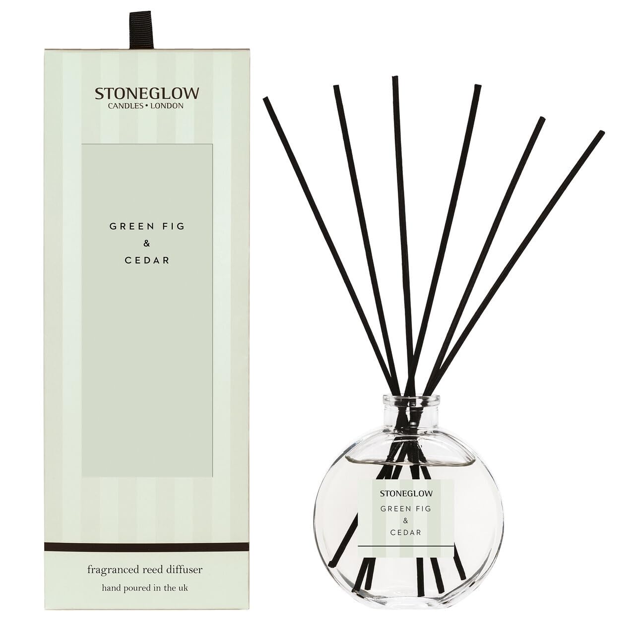 Stoneglow Green Fig & Cedar Modern Classics Collection - 120Ml Scented Reed Diffuser - (Green)