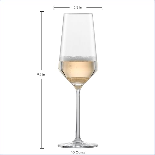 Miniatura 6 de ZWIESEL GLAS Pure Champagne Glass (Set of 6), Champagne Flutes with Effervescent Point, Dishwasher-Safe Tritan Crystal Glasses, Made in Germany