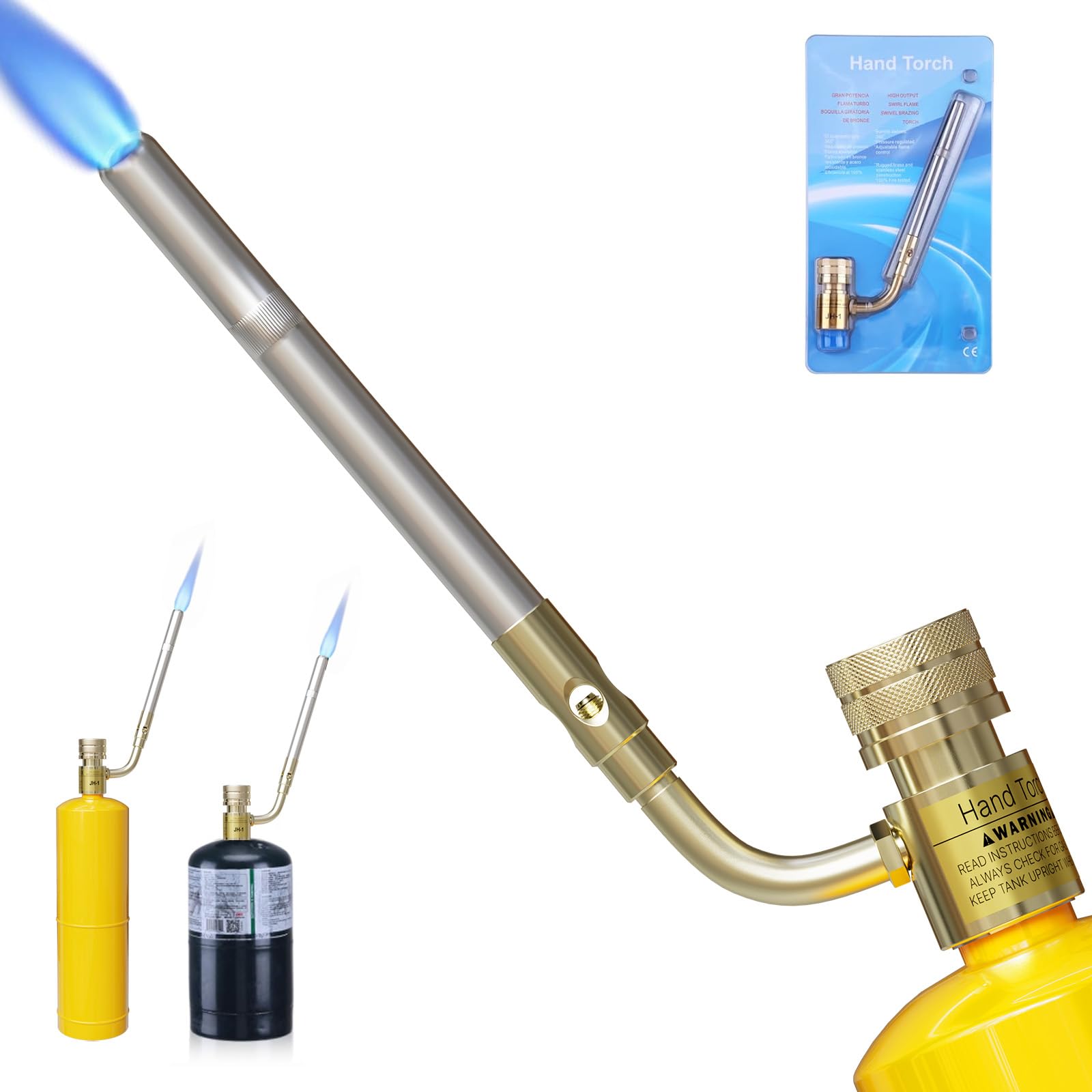 360° Swivel Propane Torch Head, Adjustable for Soldering and Brazing