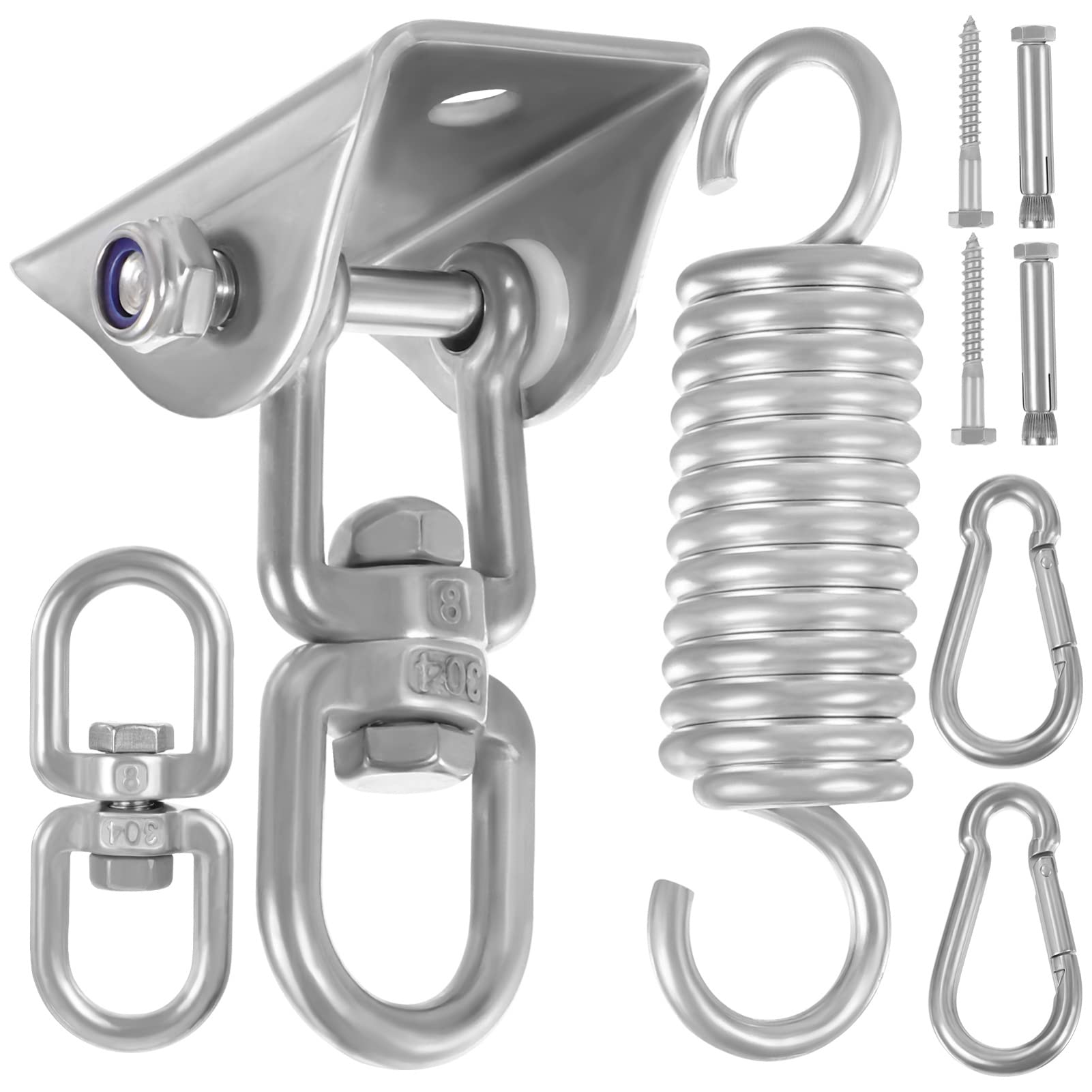 YARNOW 1 Set Hanger Kit with Heavy Duty Snap Hooks for Hammocks and Playground Swings Flexible Rotating Design for Secure Ceiling Mounting