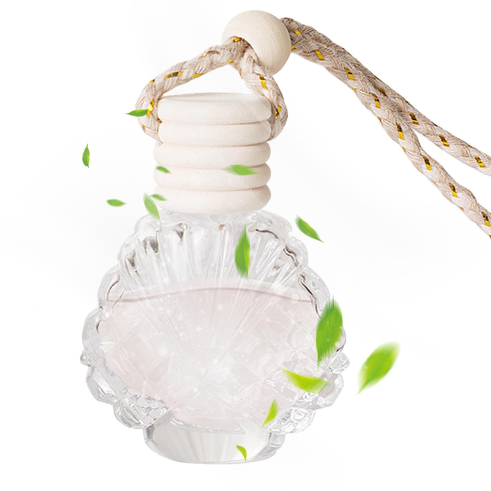 Empty Diffuser Bottle For Car | 14ml Car Air Freshener Bottle | Car Diffuser Perfume Bottle | Seashell Design Empty Bottle For Car | Perfume Aromatherapy Esse-ntial Oil Empty Bottle Car Pendant