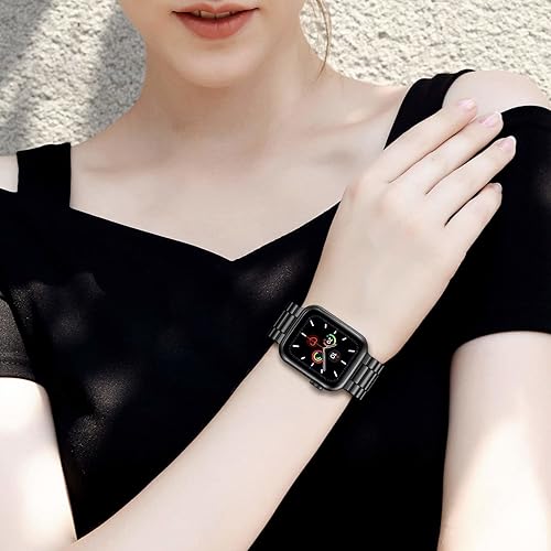 Miniatura 7 de Fitlink Correa de acero inoxidable para Apple Watch de 1.929 in, 1.772 in, 1.732 in, 1.654 in, 1.614 in, 1.575 in y 1.496 in, correa impermeable