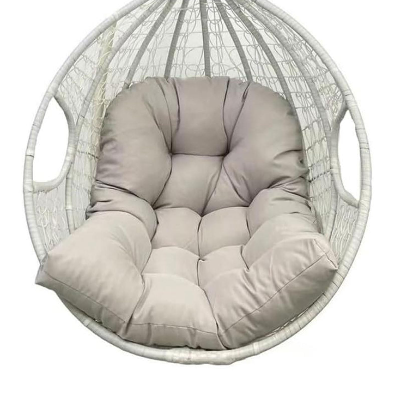 Cojín para Silla Columpio Suave para Patio para Exterior, Interior Huevo, Cesta Colgante Silla Cojín para Silla de Huevo, Muebles Suaves para Interior y Exterior Reclinable (Color : Light gra