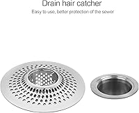 Vista 4 de LEKEYE Colector de pelo de drenaje de ducha Tapón de bañera/colador Protector de drenaje de acero inoxidable
