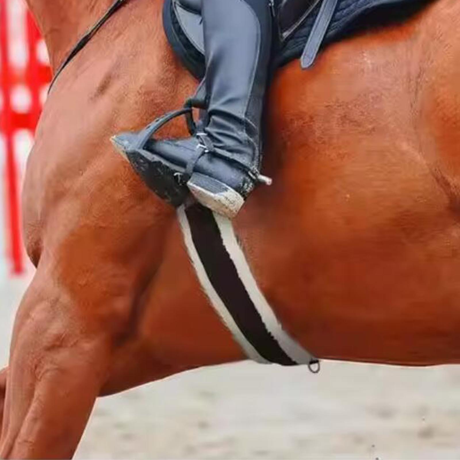 Fenteer Cincha para Caballo, Correa Corta, Cincha Recta, Hebilla de Acero Inoxidable para Calentar, Montar, Diario, Cuidado del Caballo, Competición, Cl