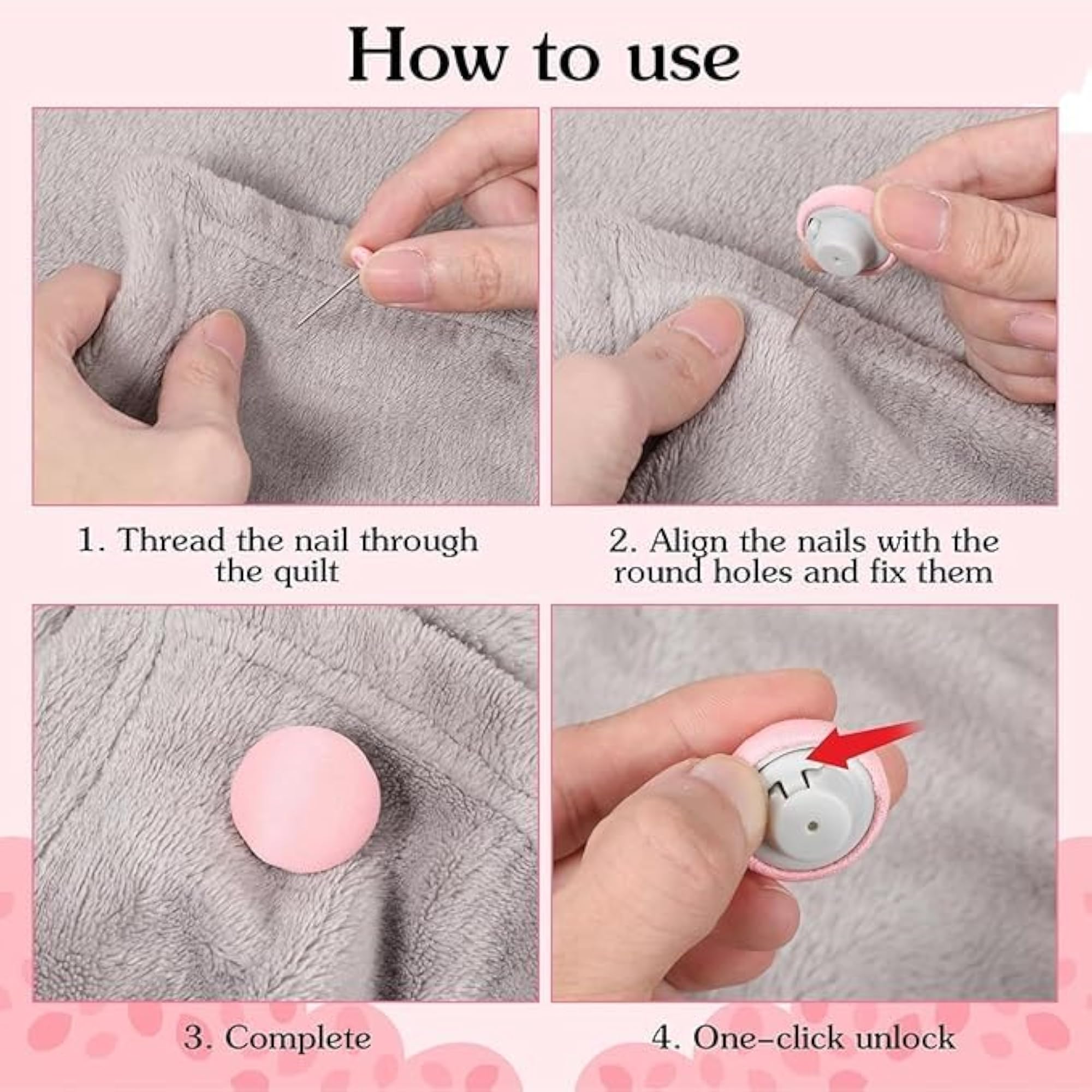 Bed Sheet Clips Mushroom Duvet Cover Pins