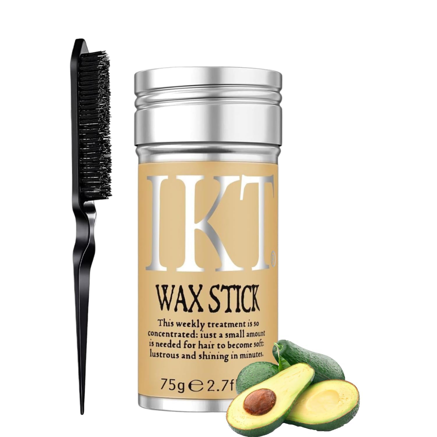 IKT Hair Wax Stick with Teasing Hair Brush To get Sleek Look-image-28