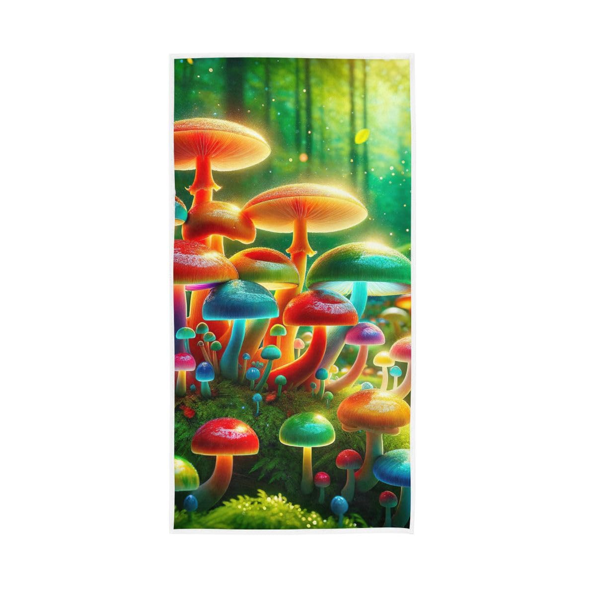 LSRCPD Spring Vibrant Mushrooms Hand Towels, Bathroom Towel for Bathroom, Gym, Hotel, Spa 15 x 30 Inches