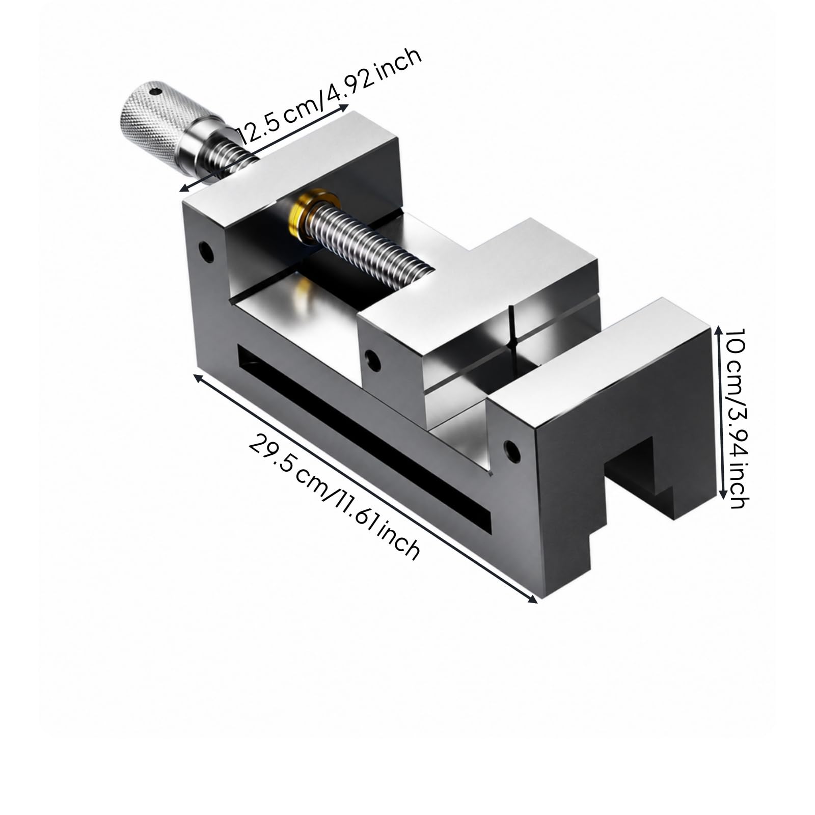 Amagogo Morsa di Precisione Regolabile | Robusta, Resistente Corrosione, Morsa con Chiave di Regolazione Inclusa, per Fresatura, Rettifica, Foratura, Officine, 15 Cm