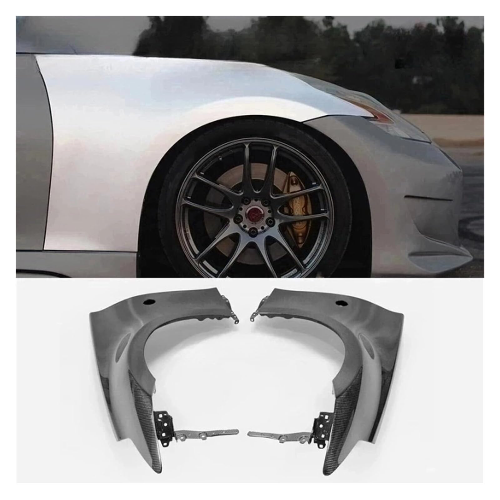フロントキャリア カーボンファイバー Amazon | 370Z Z34 09以降OEMスタイルフロントフェンダーと互換