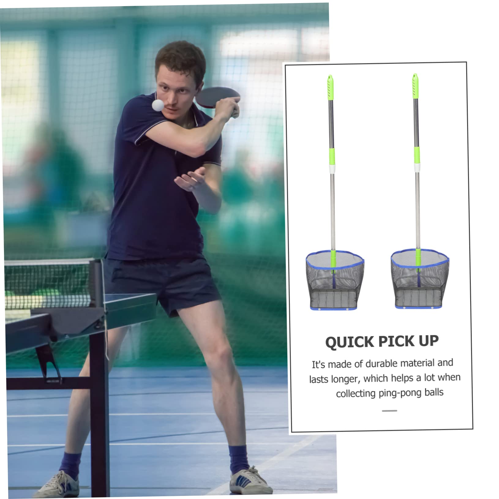 Toddmomy Recolector de Tenis de Mesa Recogedor de Bolas de Alta Capacidad Acero Inoxidable