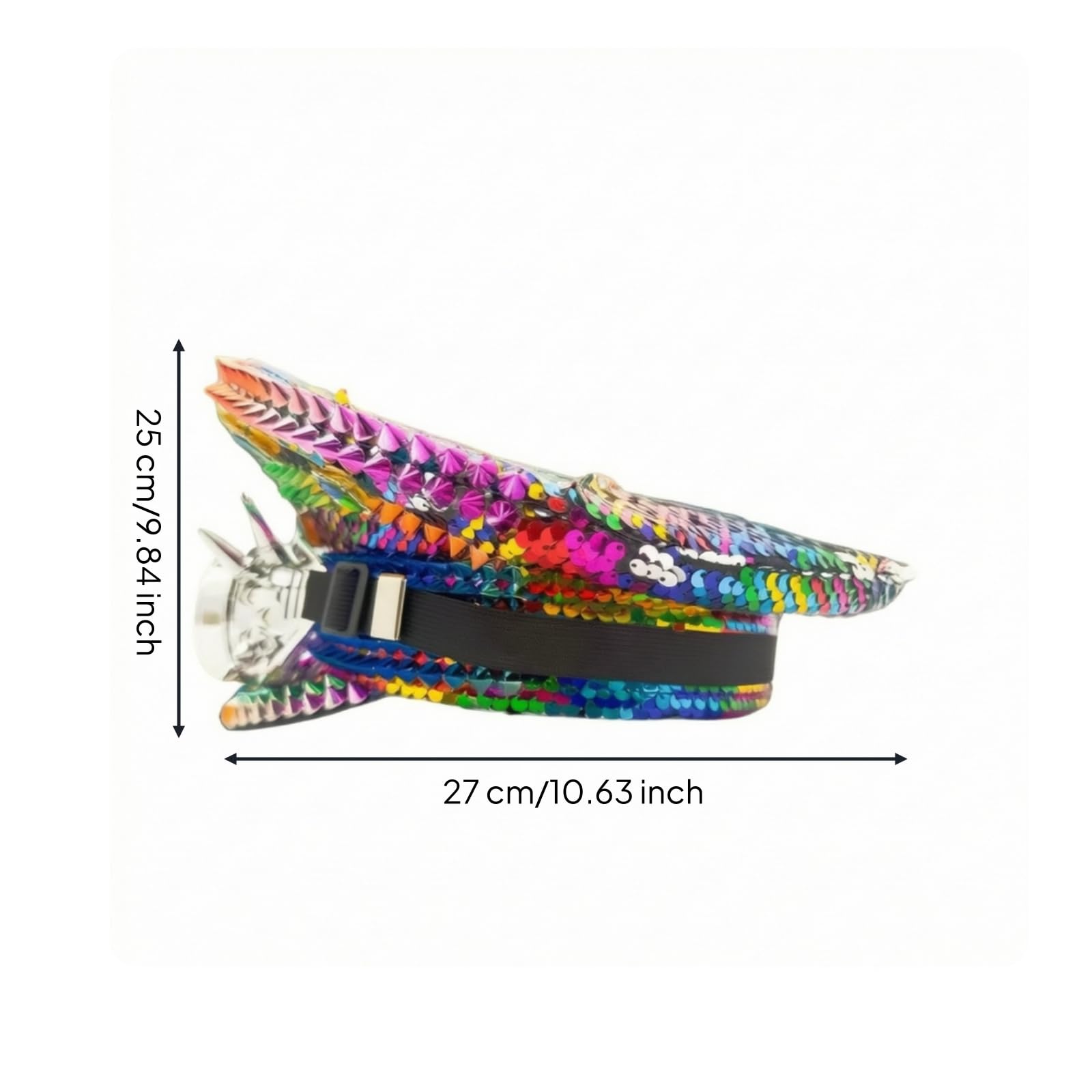 Cappello da con Occhialini Stravagante Cappello da con Paillettes Luccicante Copricapo per Bambini, Carnevale