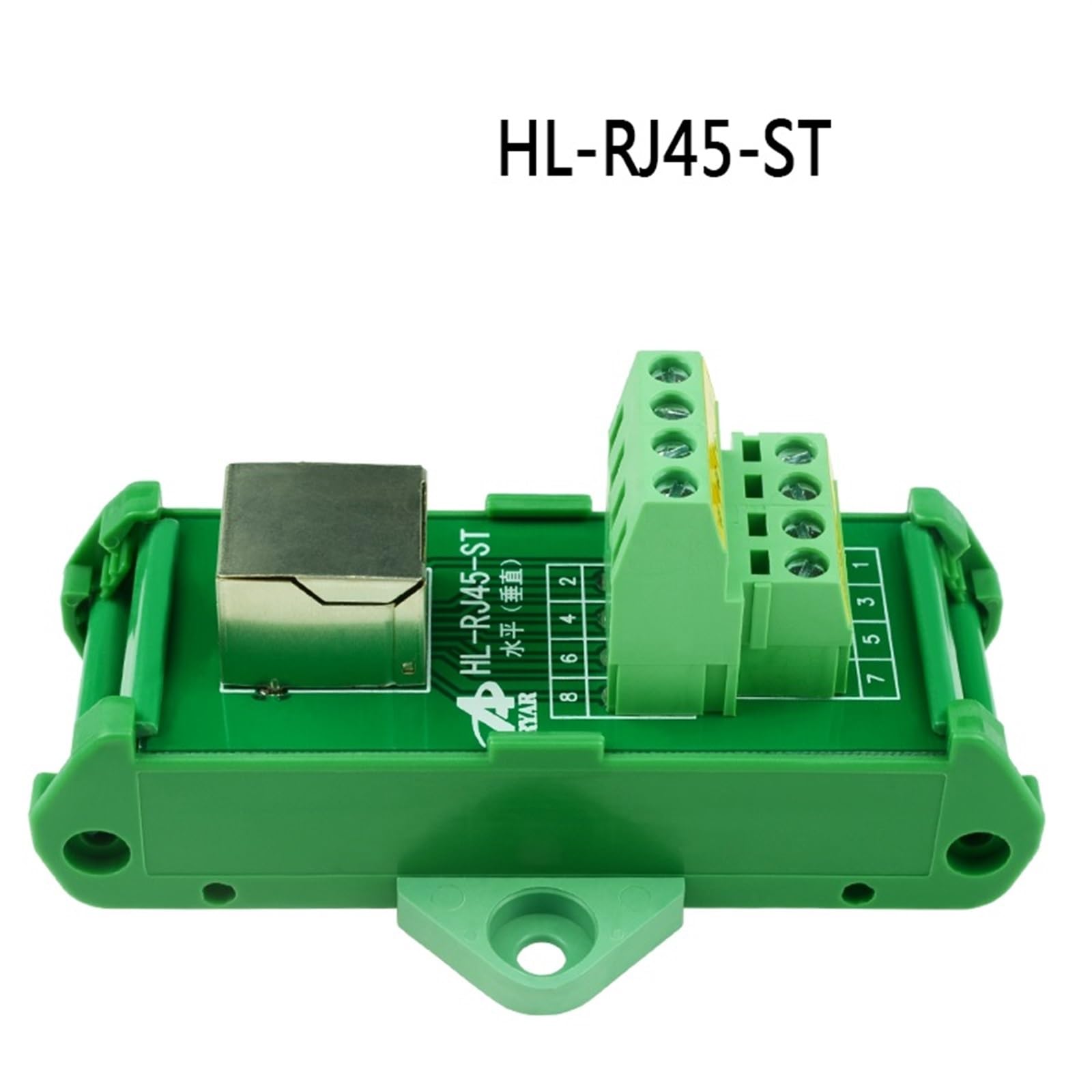 1 szt. RJ45 żeński na blok zaciskowy RJ45 Horizantal Breakout board RJ 45 rozdzielacz RJ45 adapter panel montażowy