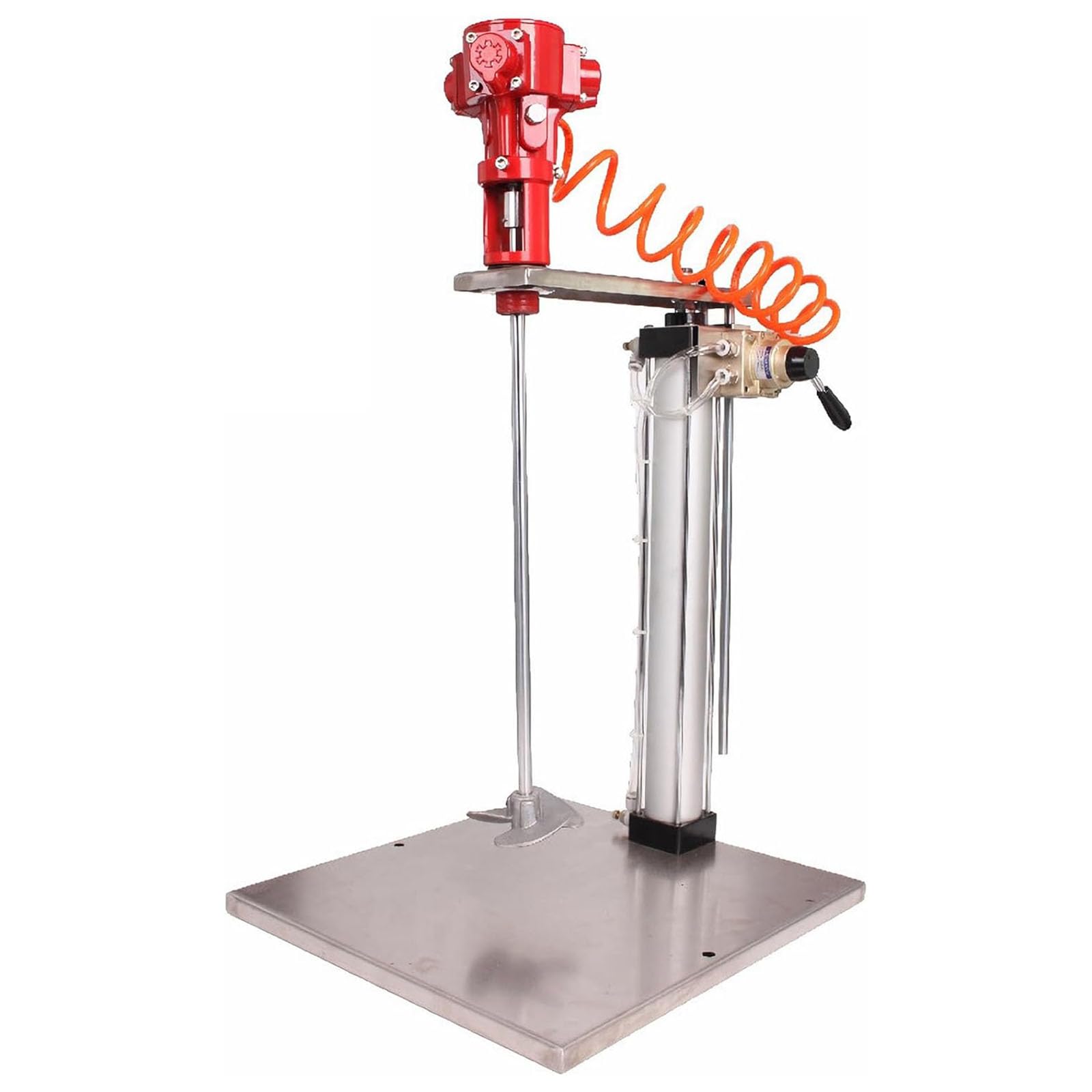 Miscelatore Pneumatico For Vernice 5 Galloni, Agitatore For Vernice A Sollevamento Automatico, Con Supporto Regolabile In Altezza, Velocità Di Rotazione: 1500-2600 Giri/min, Acciaio