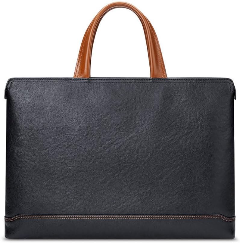 HBJWOV Business men's handbag, foreign trade bag, crossbody men's bag, leather briefcase, handbag