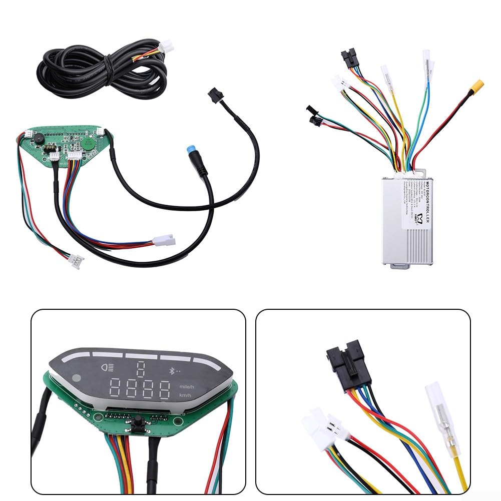 Kit Controller Brushless 45A Per E-Bike E Scooter – 36V/48V/52V Fino A 2000W, Display LCD Con 3 Modalità (Onda Quadra, Sinusoidale, Senza Hall)