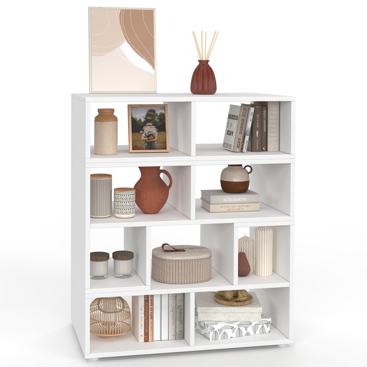 IDMarket - Meuble TV combiné 3 pièces modulables Leonard 140-205x30x43 cm