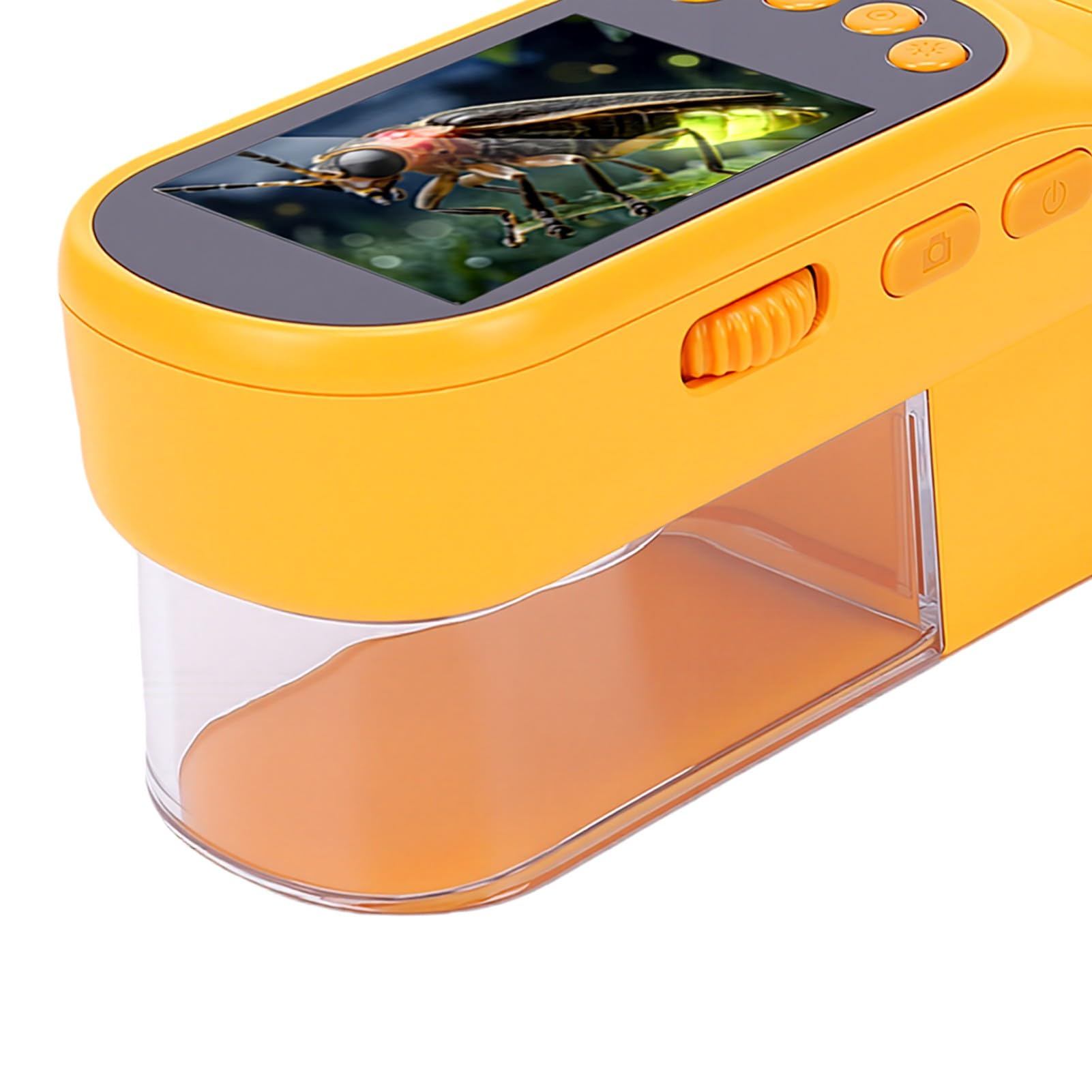 Naroote Digitales Kinder Mikroskop 500X 2.4 Zoll IPS mit LED-Licht | IPS HD Bildschirm 500X, Foto & Video, USB PC Teilen, 8 LEDs Einstellbar, Insektenfänger & Becher, MINT-Lernen für Draußen