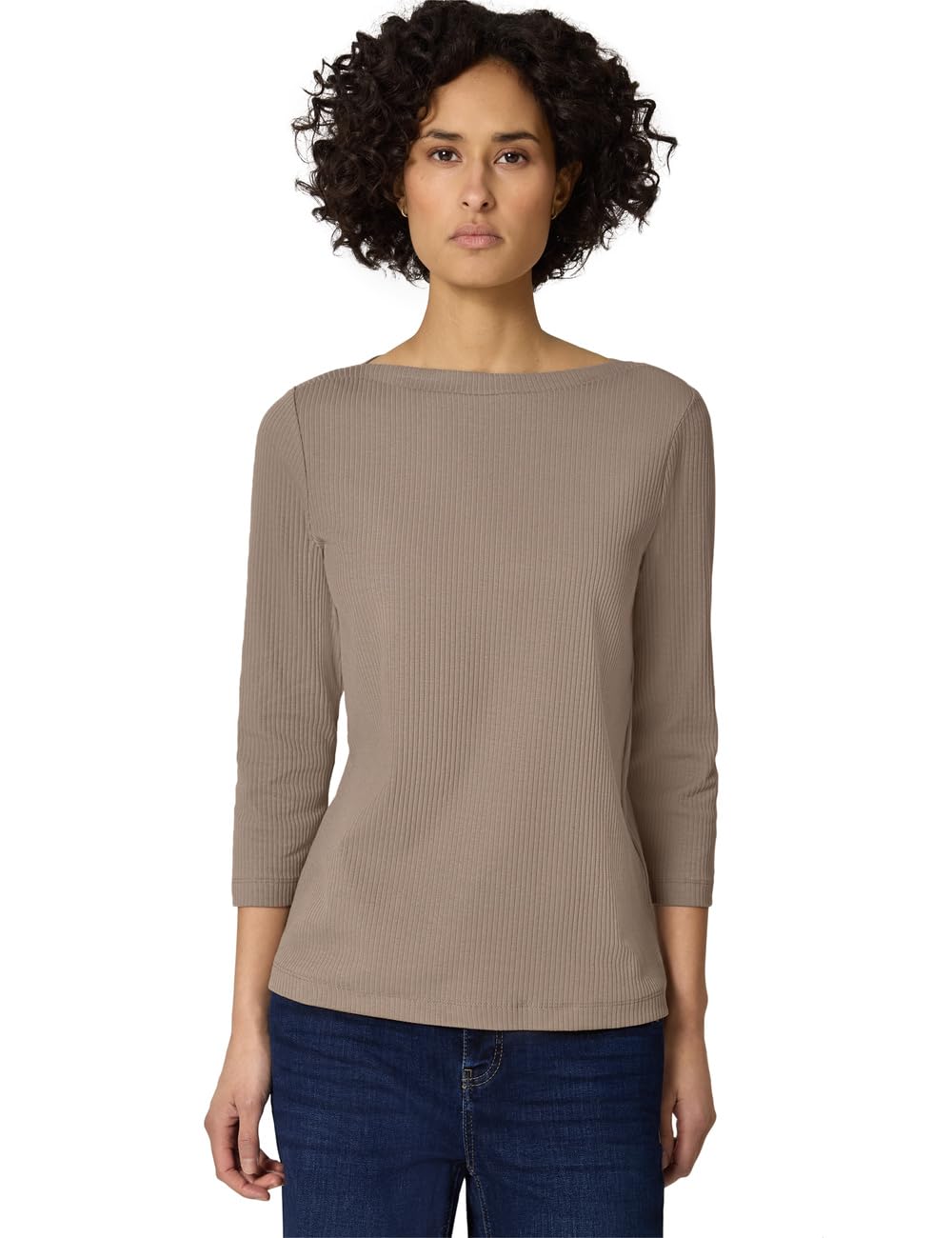 Damen Shirt in Rippstruktur