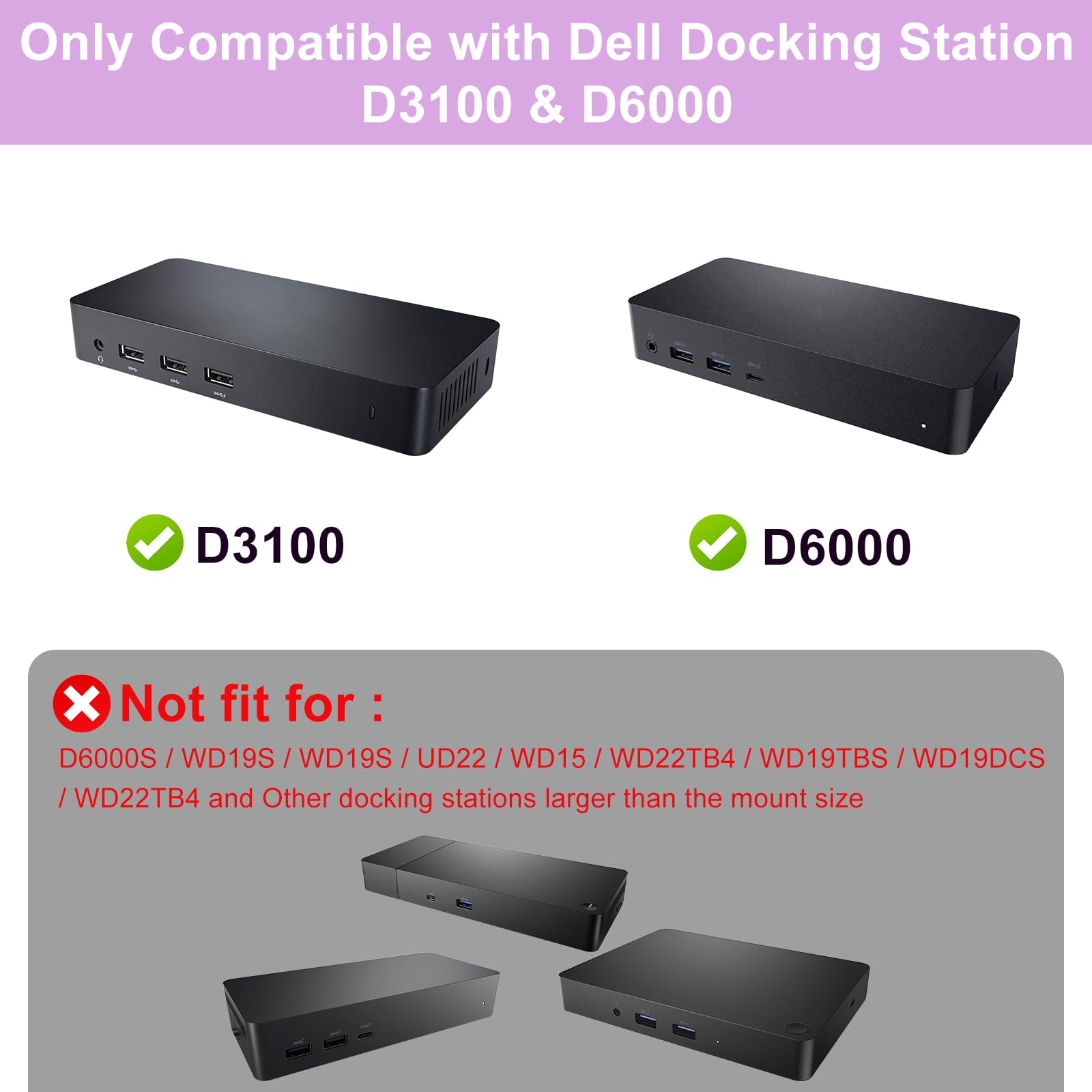 Snapklik.com : Varghesyla Under Desk Mount For Dell D3100 D6000 Docking ...