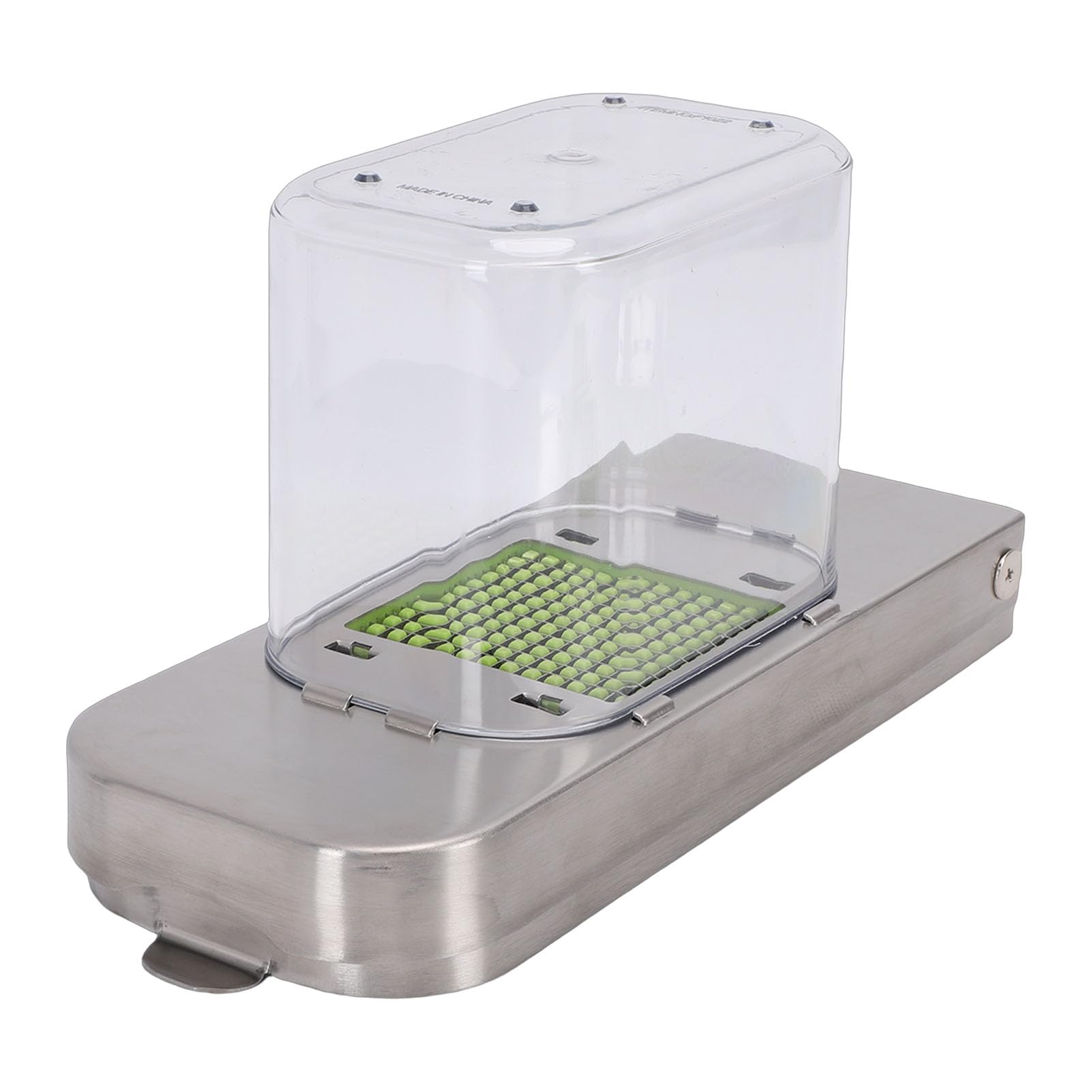 Fdit Picadora Manual de Verduras, Picadora de Alimentos de Acero Inoxidable para Cortar y Cortar en Cubitos Rápidamente, Diseño Compacto Fácil de Limpiar con 4 Cuchillas, Utensilio