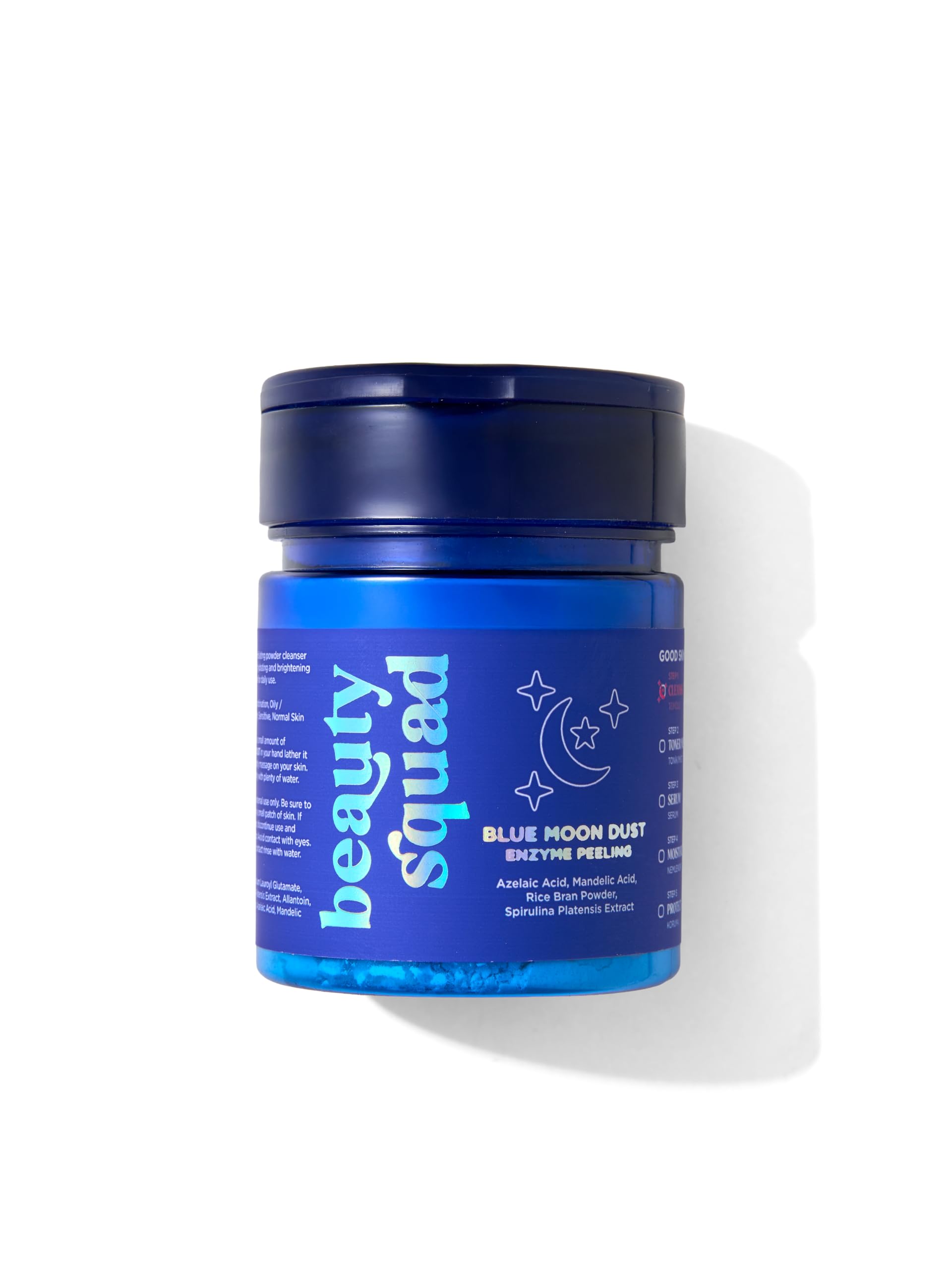 Blue Moon Dust Enzyme Peeling - Azelaik Asit ve Mandelik Asit İçeren Arındırıcı ve Aydınlatıcı Etkili Enzim Peeling Toz Temizleyici 55 g