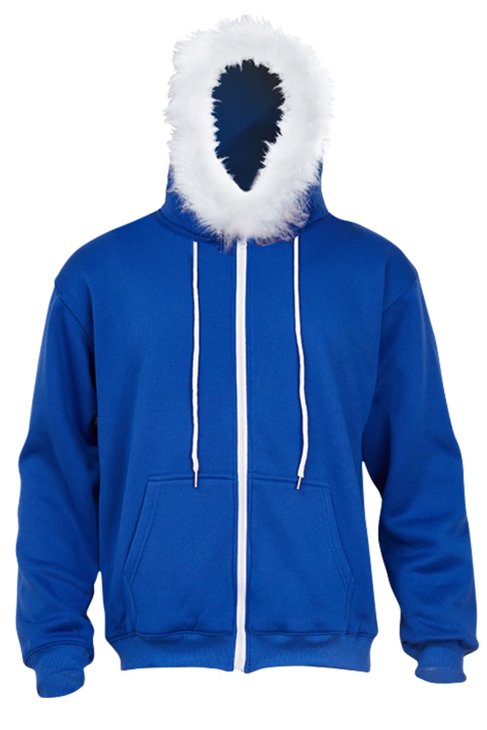 Adult Blue Jacket Pullover Hoodie Coat Zipper Sweatshirts Halloween Cosplay Adult Plush Costume Outwear Tops Unisex