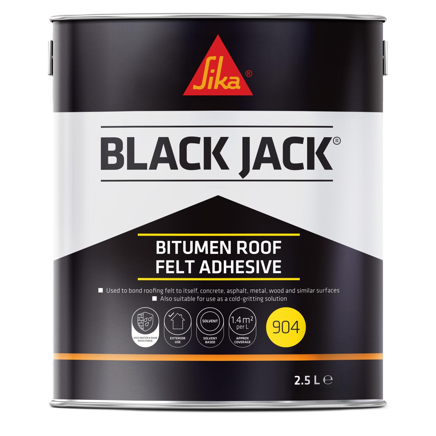Everbuild 90402 Black Jack 904 Bitumen Roof Felt Adhesive 2.5 Litre Evb90402 from B&Q