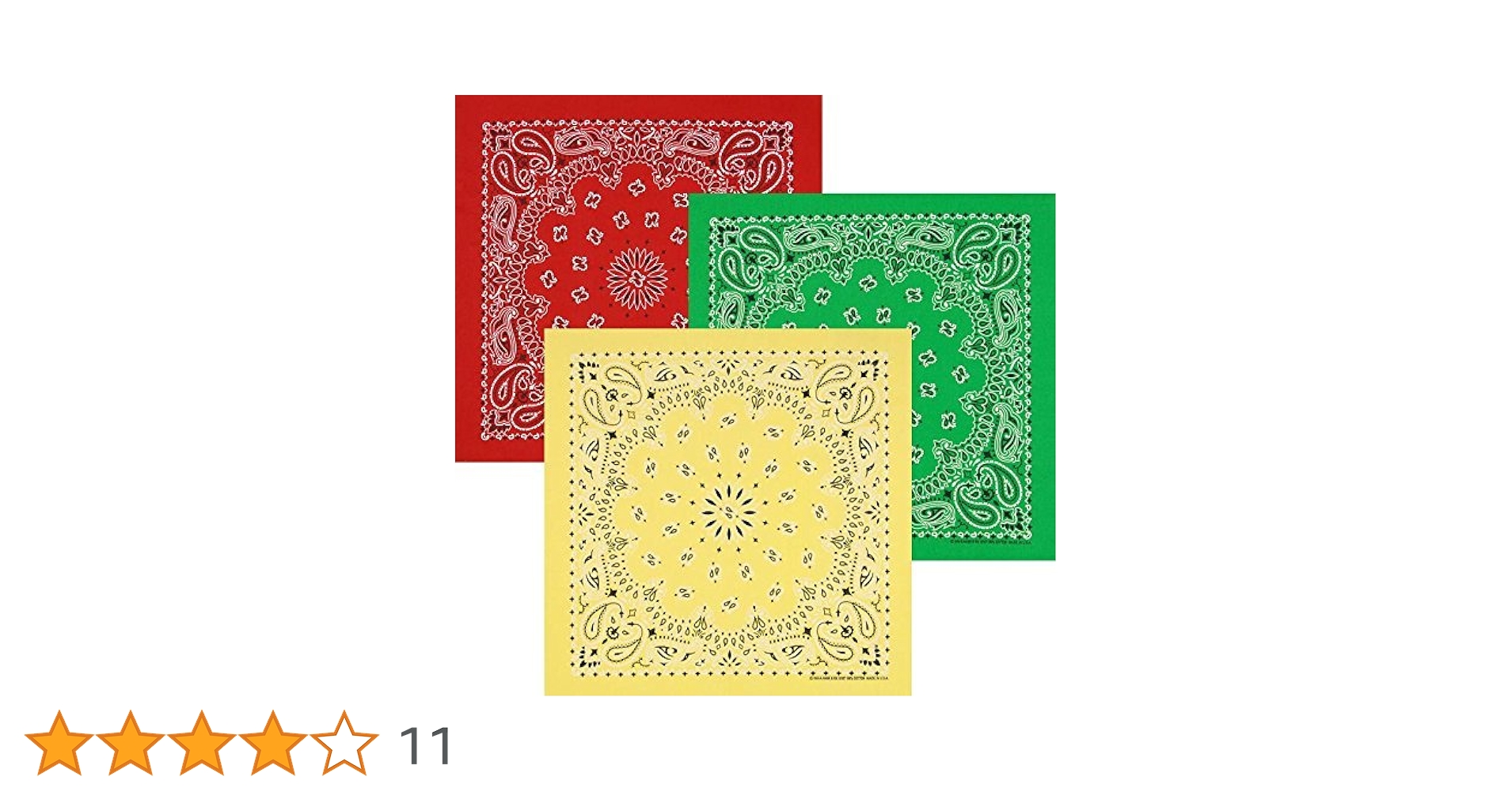 Amazon | [バンダナ] レゲエ、ラスタ3枚セット（REGGAE緑