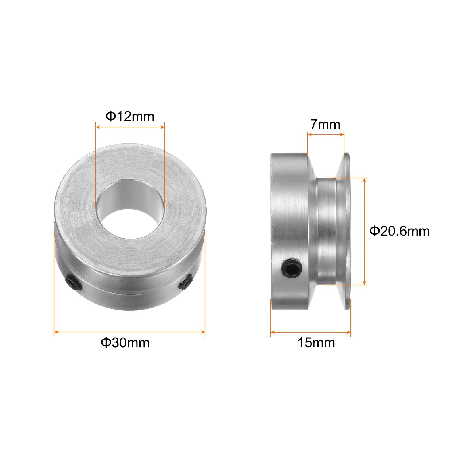 Courroie Transmission Machine Sourcing Map Poulie 1 Rainure 12mm - Alliage Aluminium Pour Courroie PU 6mm | Pour Machines, Modélisme Poulie Courroie Ronde 6mm