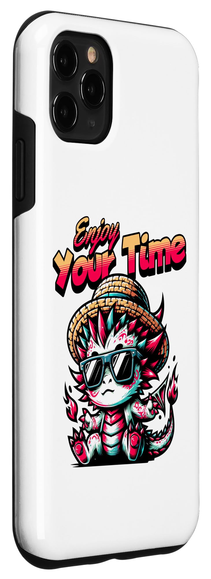 iPhone 11 Pro Max Cute Dragon Say Enjoy Your Time, Summertime Outfits Vibes Case - Image 3