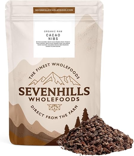 Sevenhills Wholefoods Puntas de Cacao Crudo Orgánico (Nibs) 500g