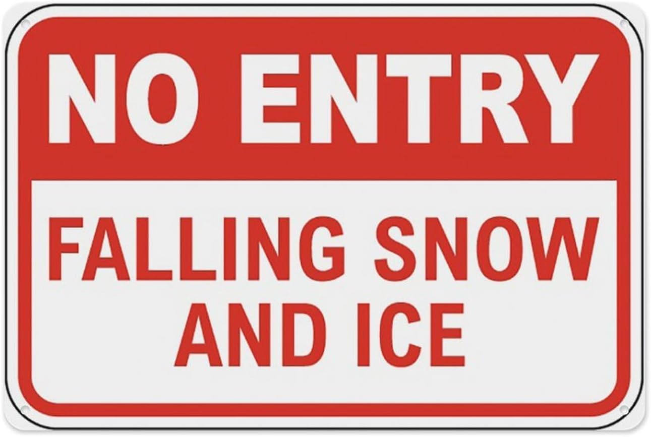 No Entry Rust-Free Aluminum Warning Sign - Weather Resistant, Waterproof, Easy to Mount for Warehouse, Security Zone, Indoor/Outdoor Yard 8""x12""​