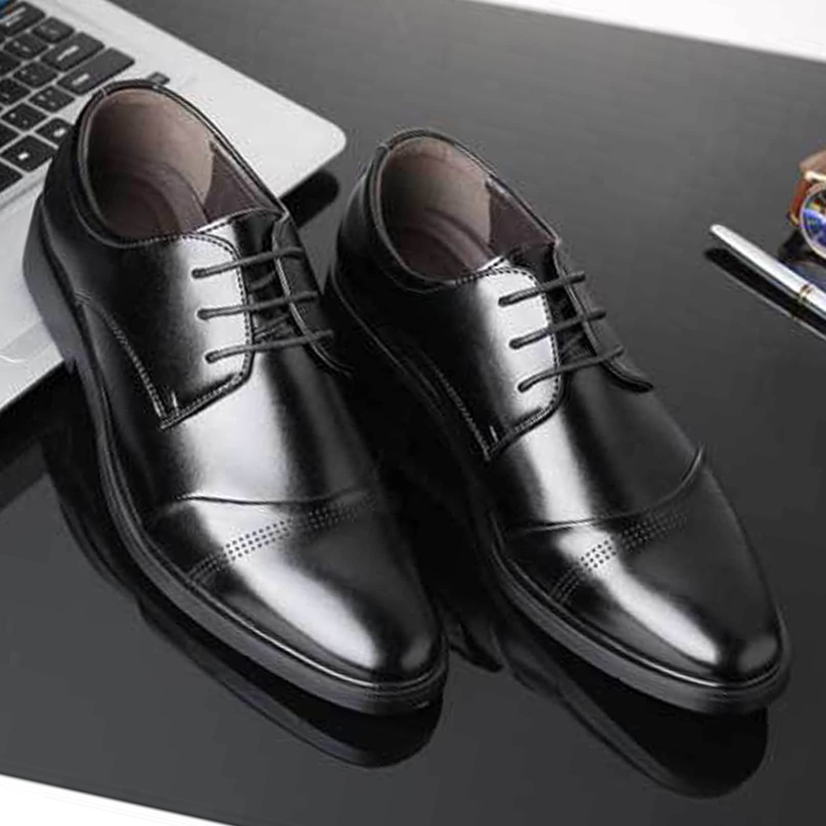 Scarpe in Pelle Formale per Uomo Affari Classici Oxford Uomini ragazzi Scarpe in Pelle Vestiti Regali San Valentino Scarpe Lacci Scarpe da Sposa