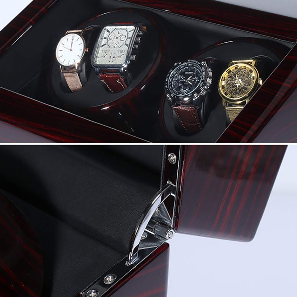 Uhrenbeweger Uhrenbeweger-Boxen Automatische Holz-Uhrenbeweger-Displaybox und extrem leiser Motor, für Automatikuhren 4 + 9 Aufbewahrungsboxen Spin Box Watch Box Needed