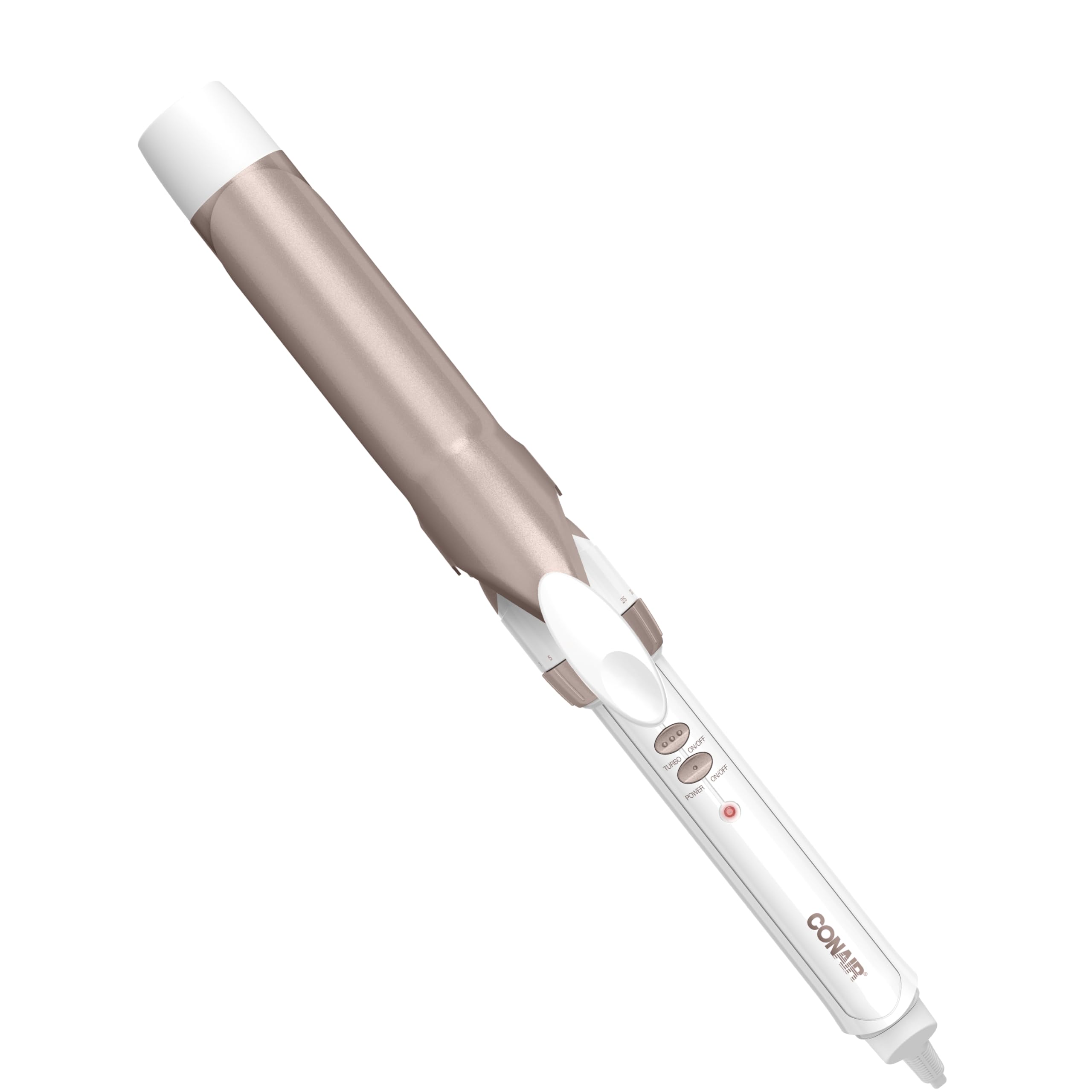 Conair Double Ceramic 1 1/4-Inch Curling Iron, 1 ¼ inch barrel produces loose curls – for use on medium and long hair