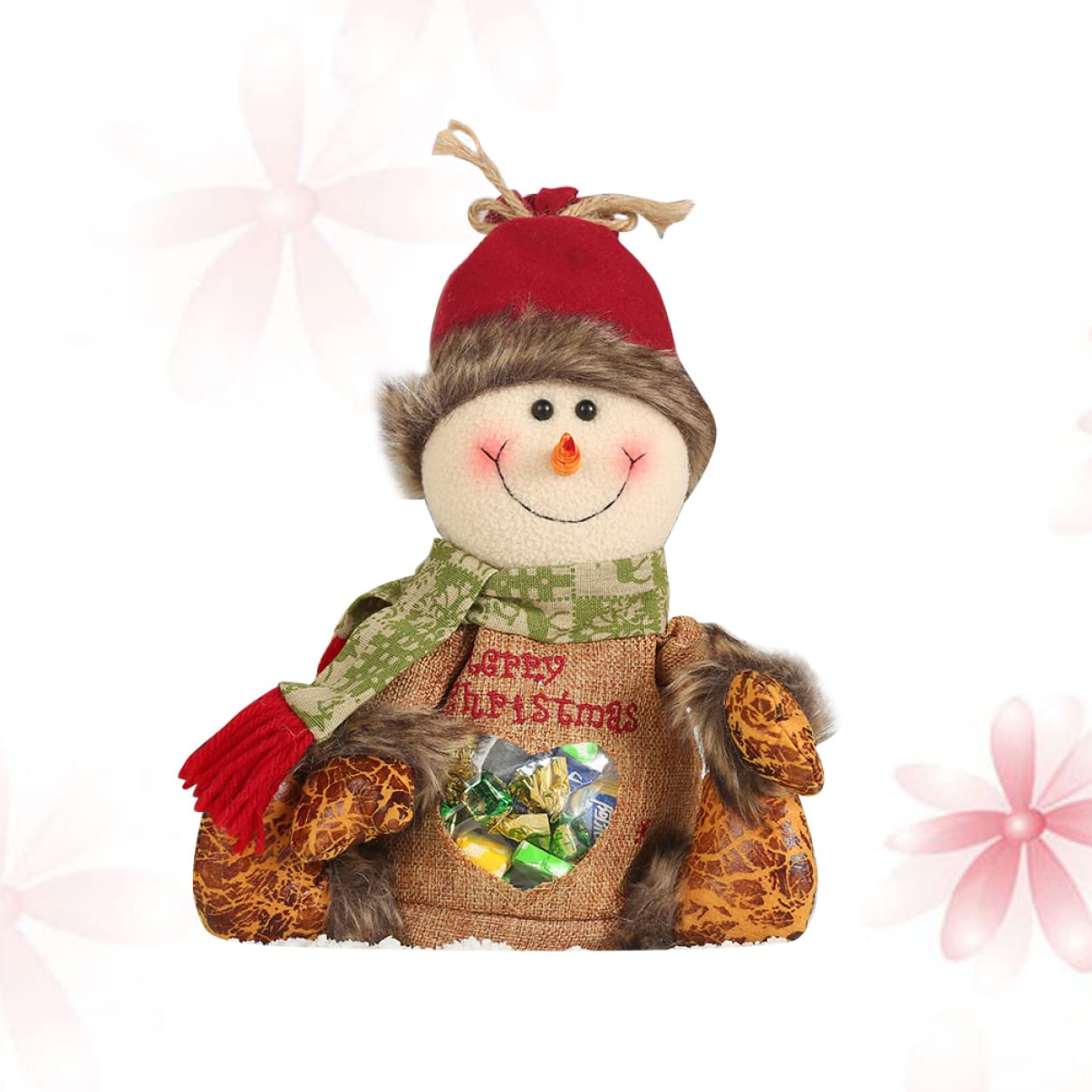 Ipetboom Transparent Snowman Patterned for Storage Organizers for Holiday Treats Decorations for Biscuit Cookie Packaging Festive Desktop Ornament