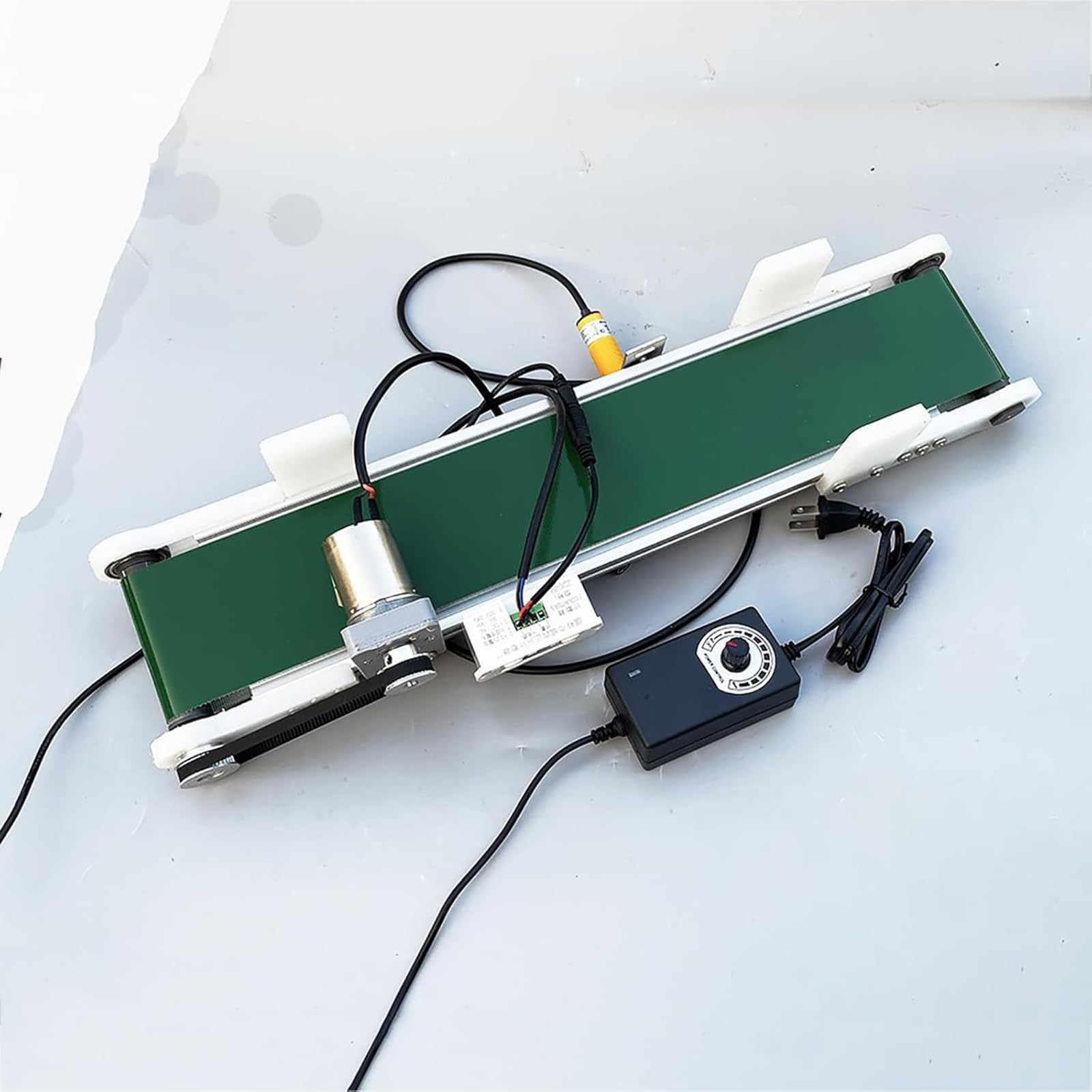 Mini cinta transportadora de mesa de 100 cm con contador automático, carril de carga de alta velocidad, experimento científico popular sobre fricción, ideal para uso educativo
