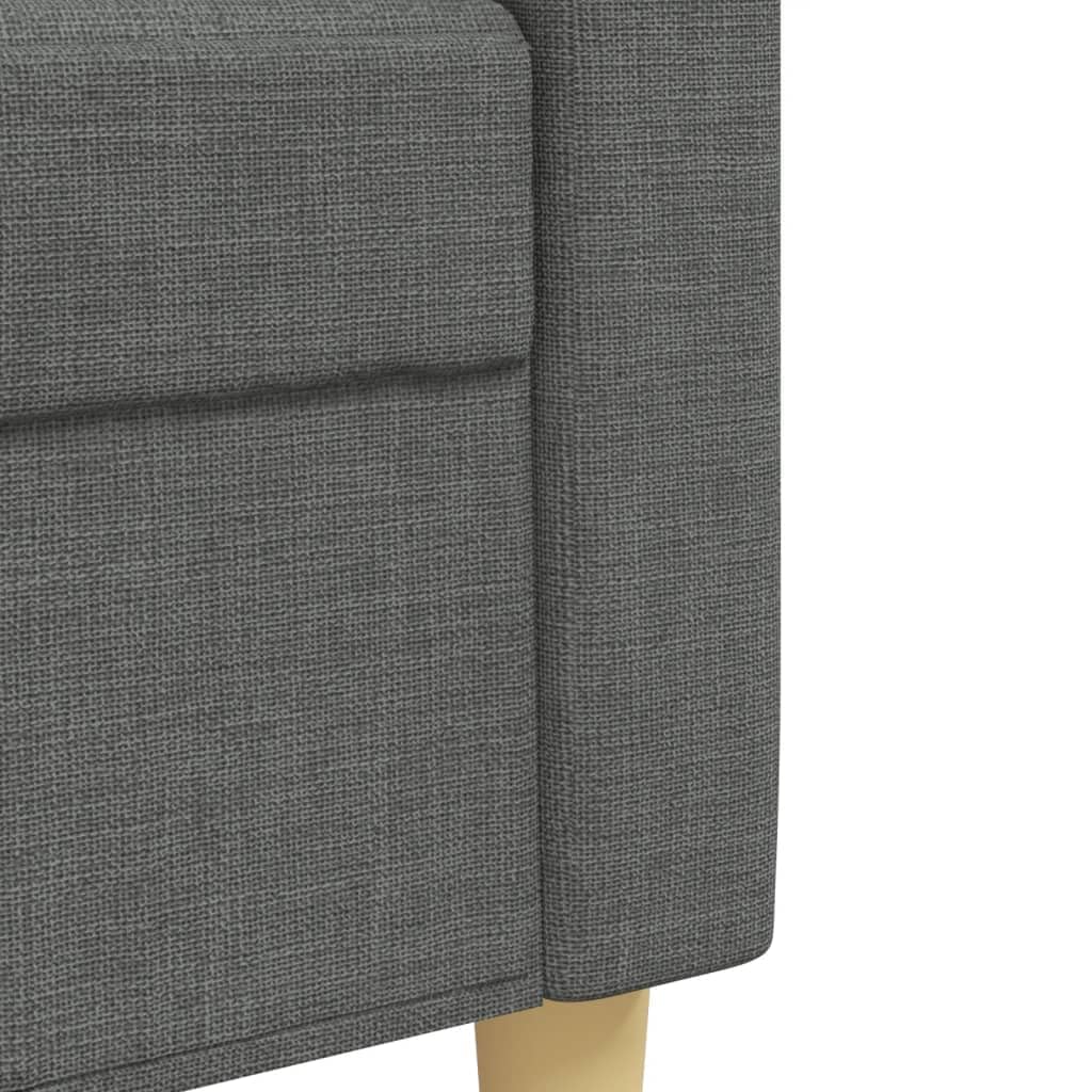 vidaXL 2-TLG. Sofagarnitur Dunkelgrau Stoff
