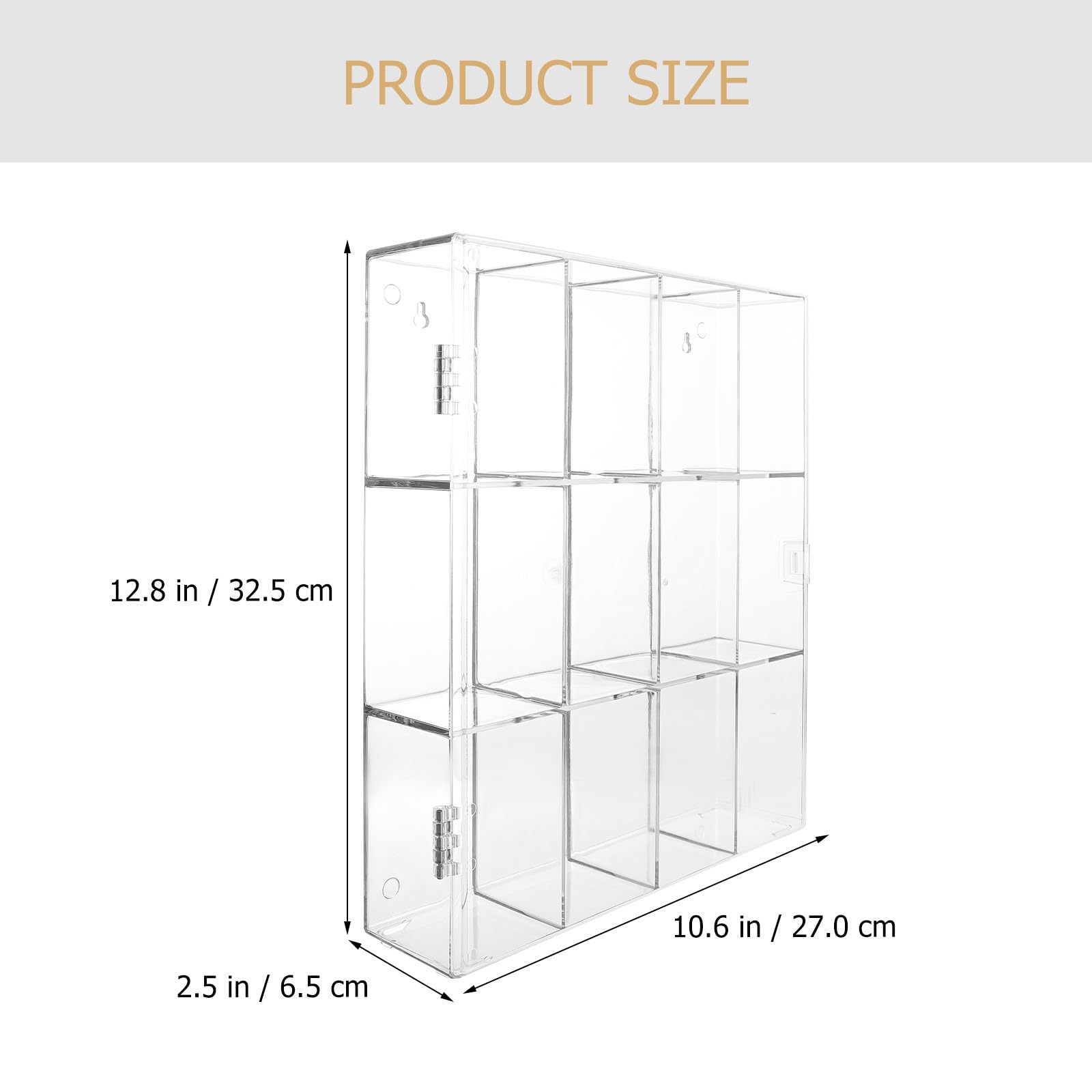 Toddmomy Caja Organizadora de Acrílico 12 Compartimentos para Guardar Juguetes y Figuras, Diseño Moderno y Fácil de Instalar para Exhibición y Almacenaje en Casa