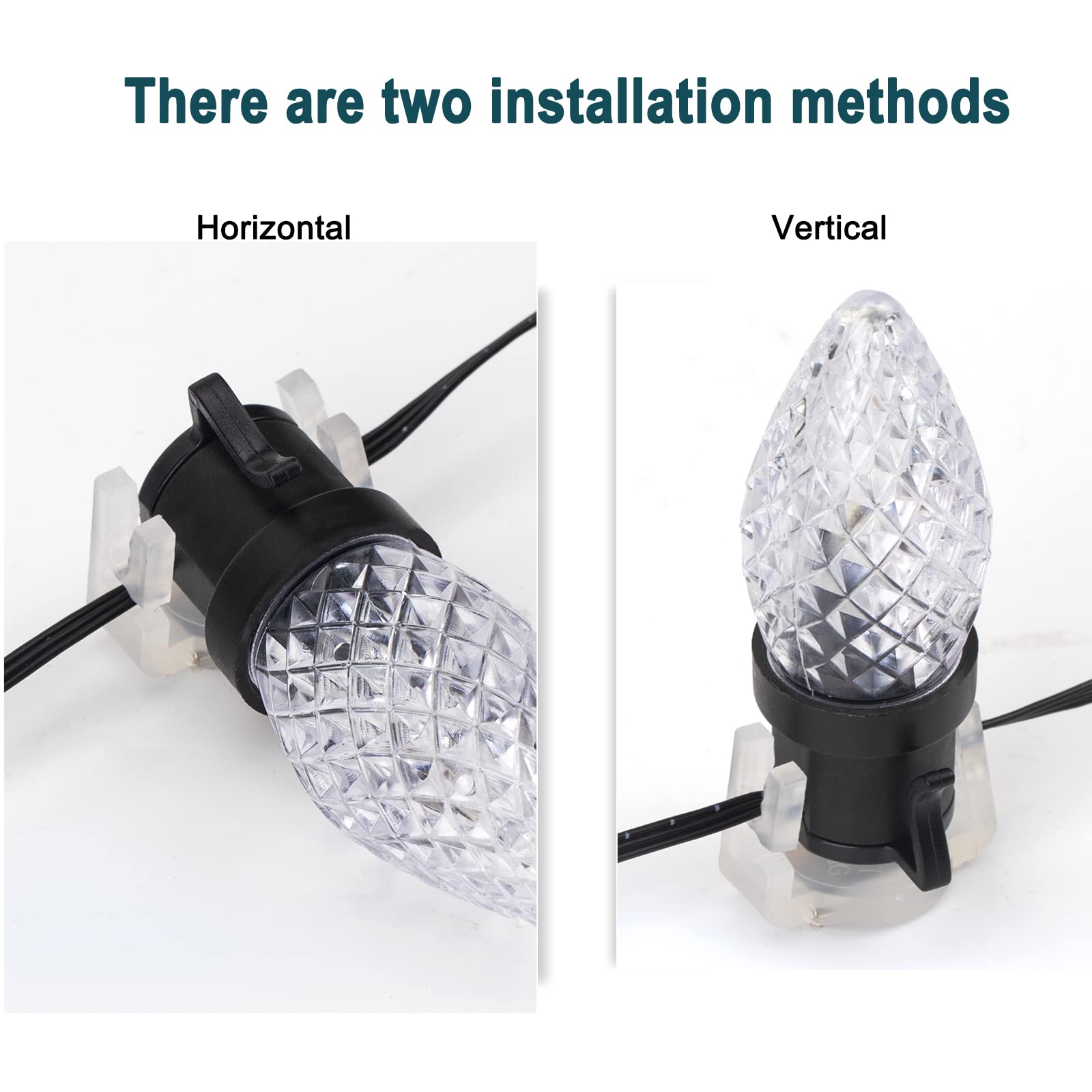 C9 Magnetic Christmas Light Clips 50-Pack Magnetic Christmas Light Clips  For Outdoor String Lights - Strong Hold For Metal Surfaces Magnetic  Christmas Lights For House, image size:1600x1600