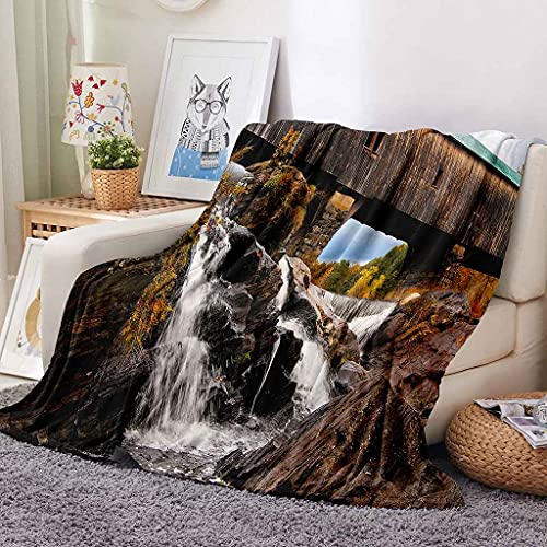 Couverture en flanelle cascade 3D en micropolaire premium