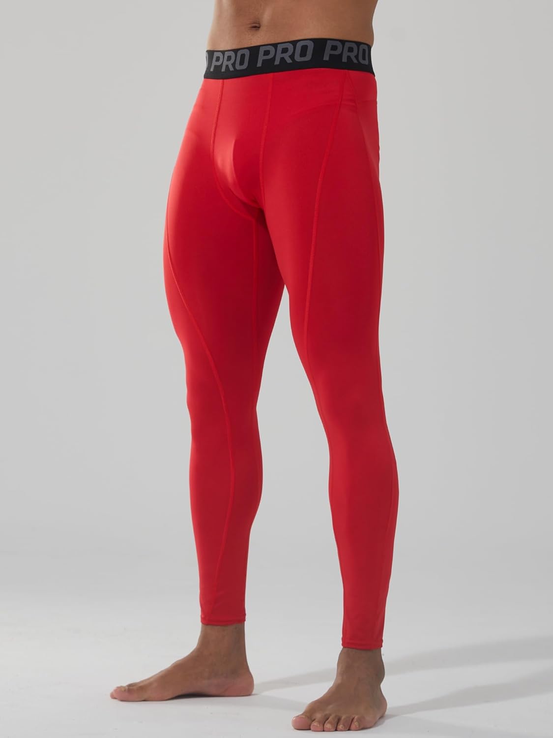 Men's Compression Pants 5 Pack Athletic Running Gym Tights Cool Dry Thermal Base Layer Workout Leggings for Sports - Image 5