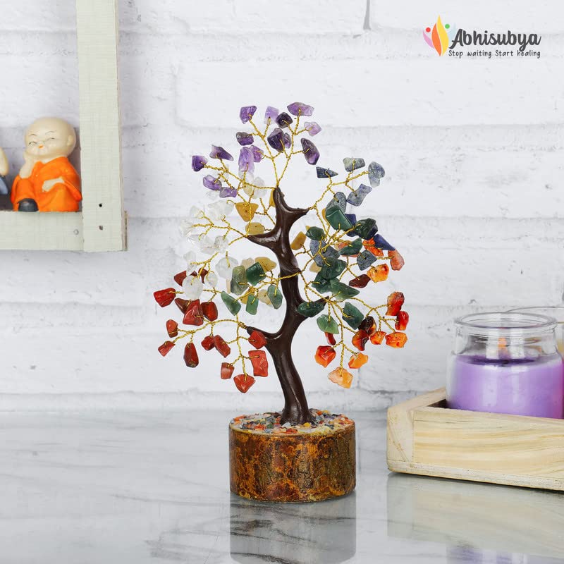 ABHISUBYA Crystal Tree, Bonsai Tree of Life, Seven Chakra Crystals, Gemstones, Home Decor - Image 4