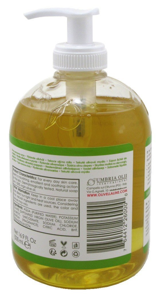 Olivella Face and Body Soap with Extra Virgin Olive Oil - 16.9 Oz, 2 Pack