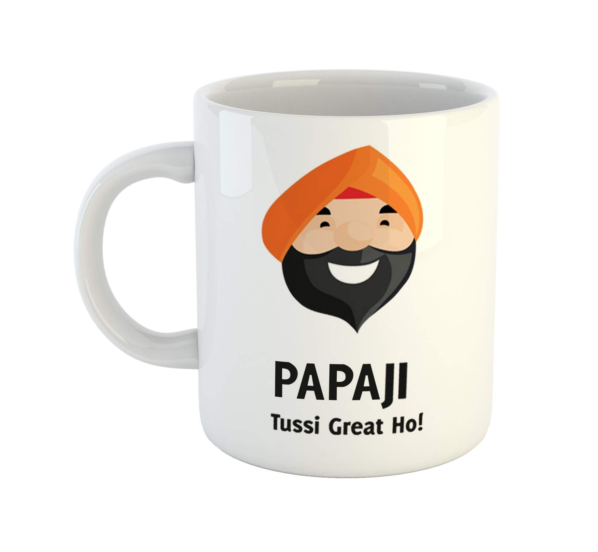 ASHVAH Papaji Tussi Great Ho Printed Ceramic Coffee Mug Best Gift for Birthday Anniversary Fathers Day Valentines Day - White (B0B1CJ7H3T) Amazon Price History, Amazon Price Tracker