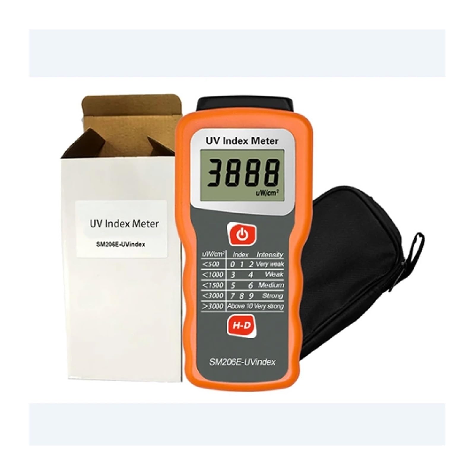 SM206E UV-Index-Messrät Digitaler UV-Strahlungsintensitätstester UVA UVB im Sonnenlicht Solailm-Blockierdetektor