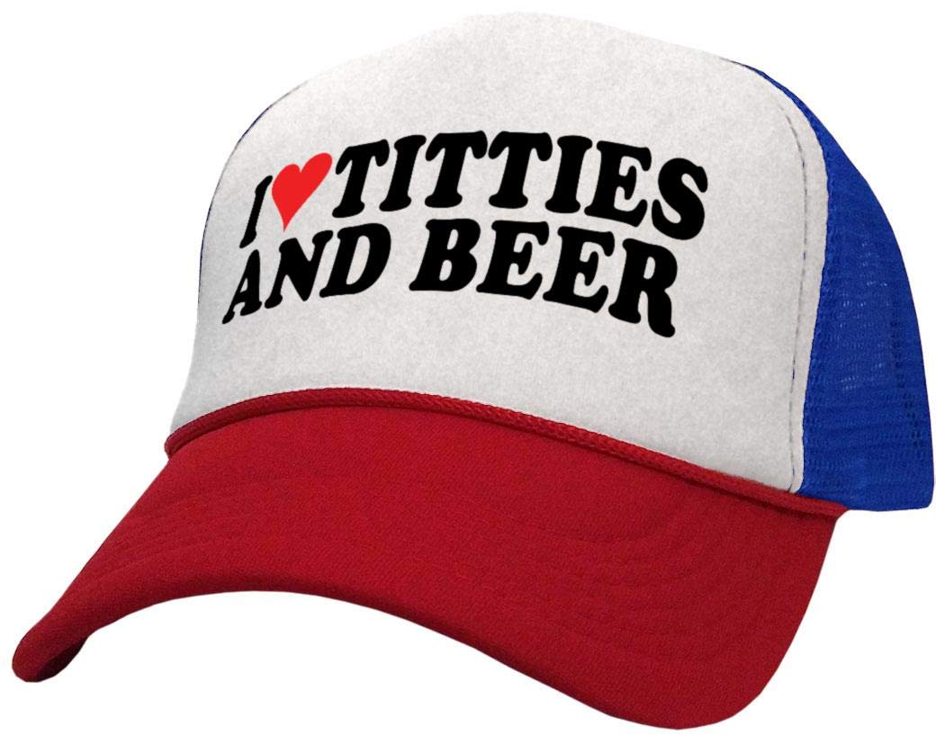 I Heart Titties and Beer | Boobs and Alcohol | Trucker Style Retro Hat