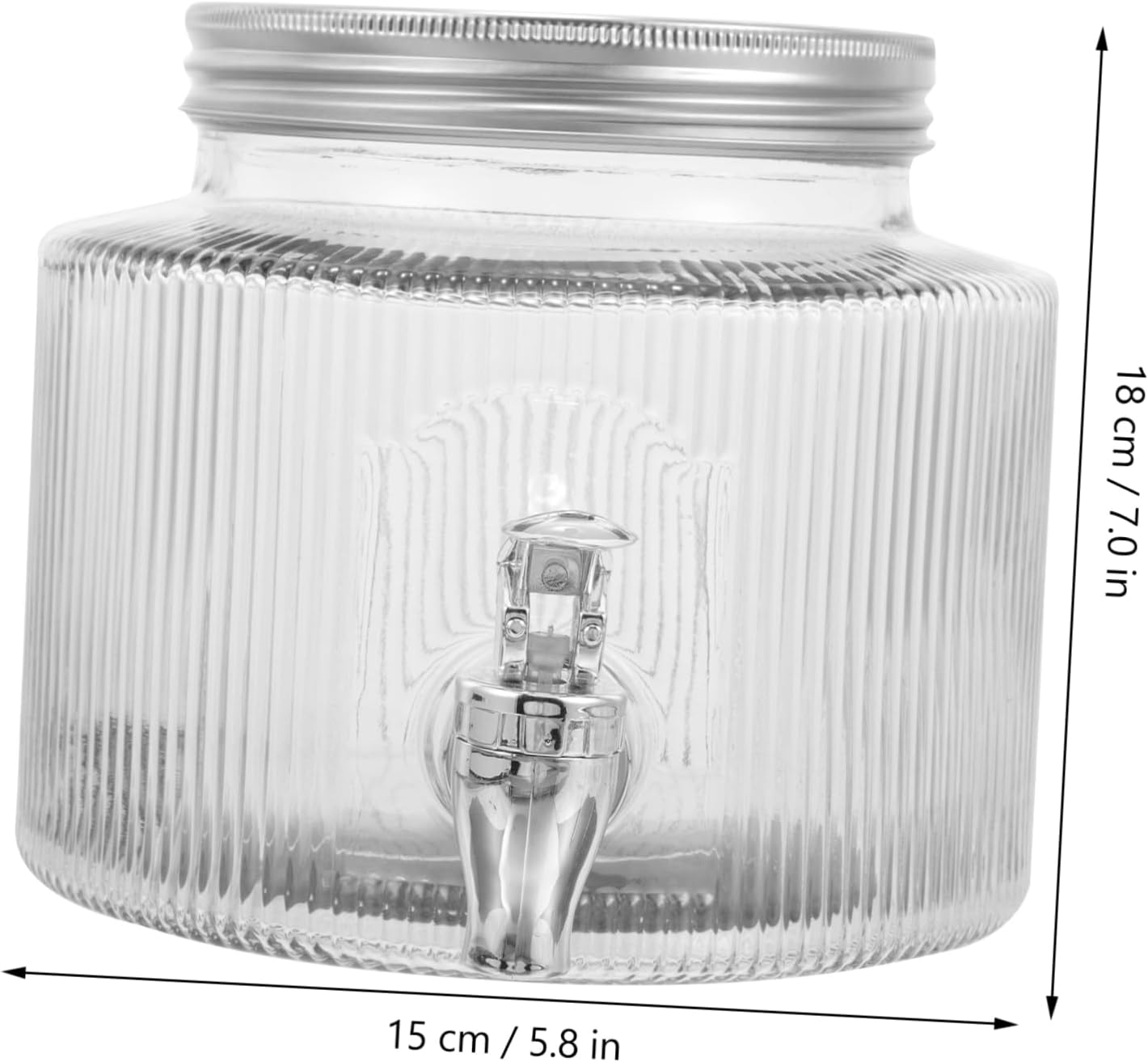 Garneck Glass Beverage Dispenser with Tap Sealed Jar for Infused Drinks for Parties Smooth Pouring Spigot for Tea Juice and Flavored Water